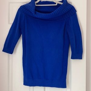 Blue Loose Neck Sweater